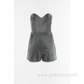 Nylon shiny jumper with short pant